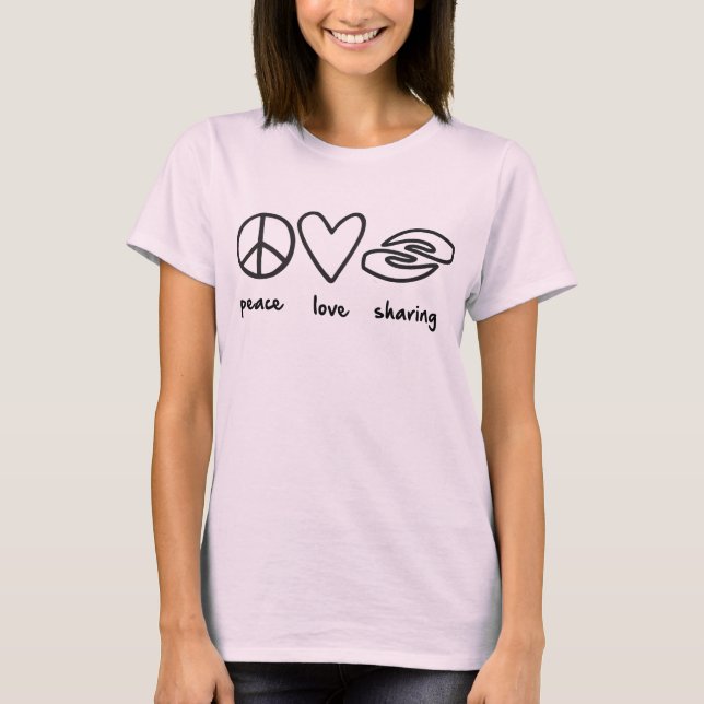 Peace Love Sharing Men's Tee (Front)