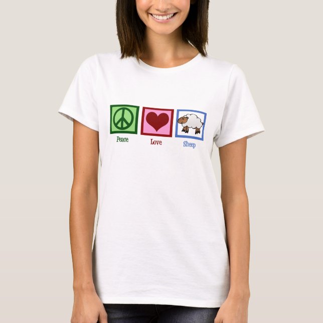 Peace Love Sheep T-Shirt (Front)