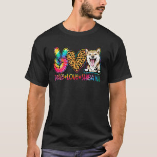Peace Love Shiba Inu Tie Dye Dog Lover T-Shirt