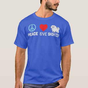 Peace Love Shih Tzu T-Shirt - Funny Dog Person Shi
