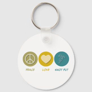 Peace Love Shot Put Key Ring