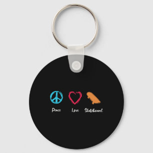 Peace Love Skateboard Skateboarding Fan Skater Key Ring