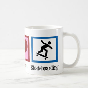 Peace Love Skateboarding Coffee Mug