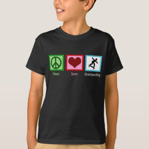Peace Love Skateboarding Cool Kids T-Shirt