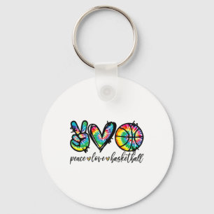 Peace Love Sketll Tie Dye Cute Sketll Lovers Key Ring