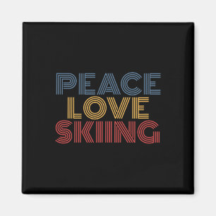 Peace Love Skiing  Magnet