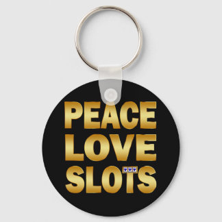 PEACE LOVE SLOTS KEY RING