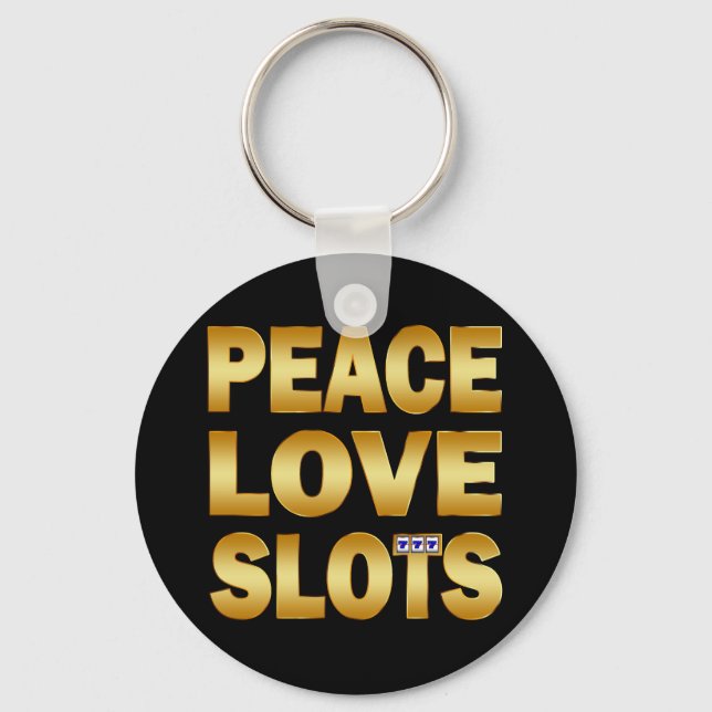 PEACE LOVE SLOTS KEY RING (Front)