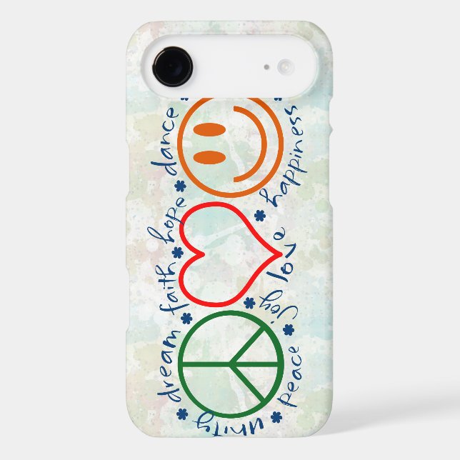 Peace Love Smile Case-Mate iPhone Case (Back)