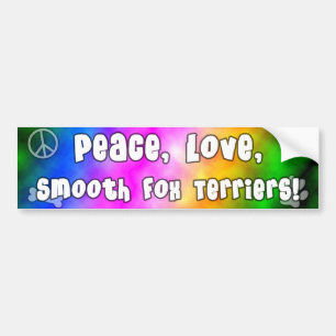 Peace Love Smooth Fox Terriers Bumper Sticker