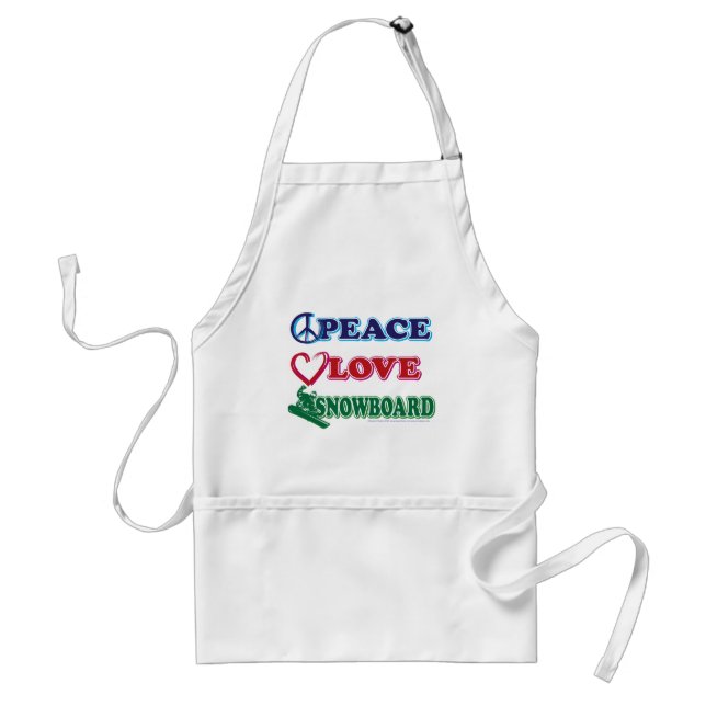 Peace-Love-Snow-Board Standard Apron (Front)