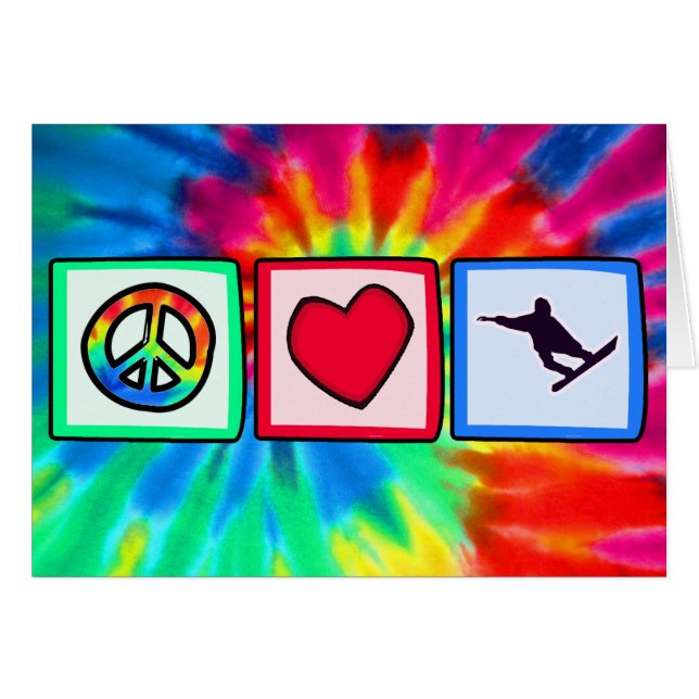 Peace, Love, Snowboarding (Front Horizontal)