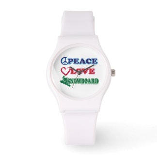 Peace Love Snowboarding Watch