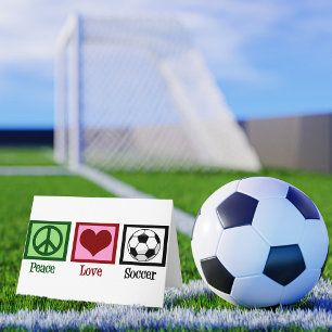 Peace Love Soccer Card