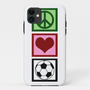 Peace Love Soccer Case-Mate iPhone Case