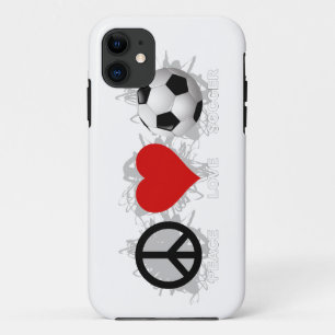 Peace Love Soccer  Emblem iPhone 5 Case