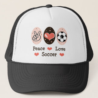 Peace Love Soccer Hat