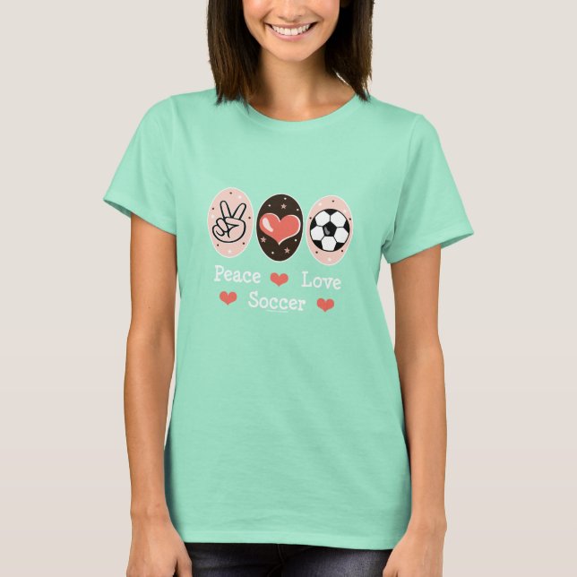 Peace Love Soccer Long Sleeve T shirt (Front)