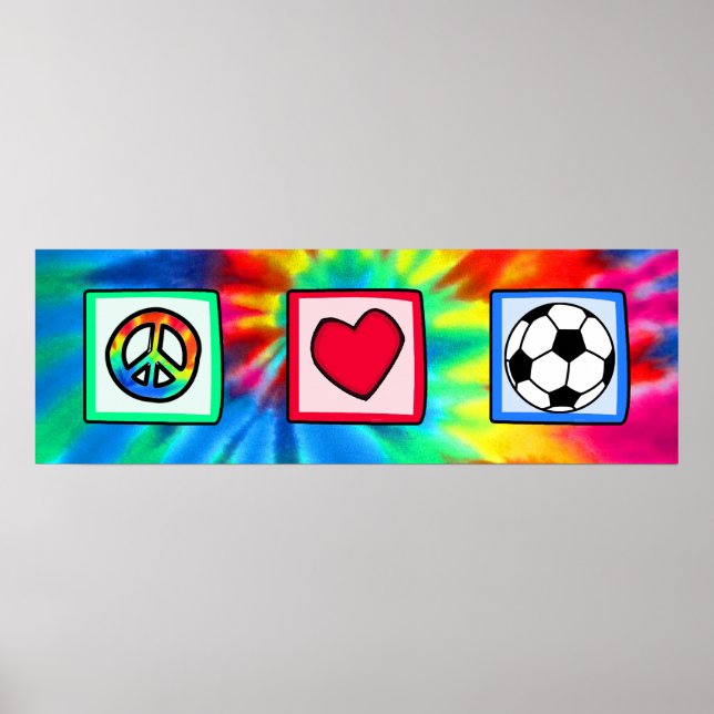Peace, Love, Soccer Poster (Front)