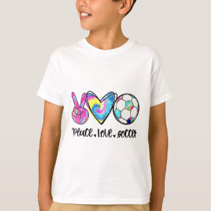 Peace Love Soccer Tie Dye Cute Soccer Lovers T-Shirt
