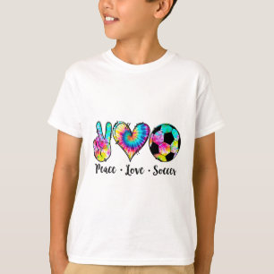 Peace Love Soccer Tie Dye Hippie Soccer Lovers  T-Shirt