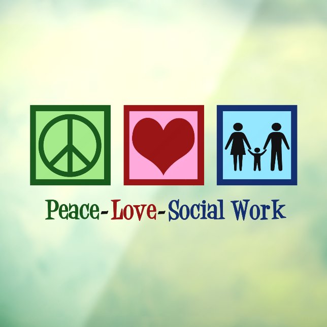 Peace Love Social Work Cute Social Worker (Sheet 3)