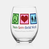 Peace Love Social Work Gift