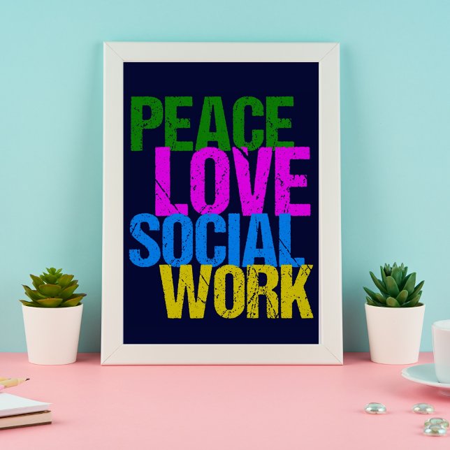 Peace Love Social Work Poster (Creator Uploaded)