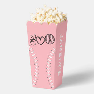 Peace Love Softball Birthday Favour Box