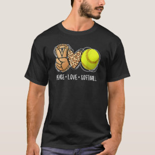 Peace Love Softball Cute Softball 1 T-Shirt