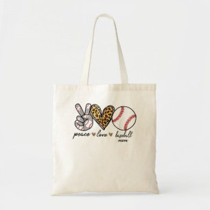 Peace Love Softball Cute Softball Lovers  s Tote Bag