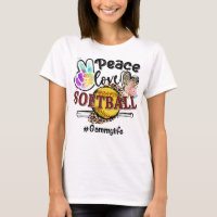 Peace Love Softball Gammy Life Mum Grandma Leopard
