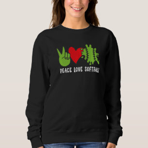 Peace Love Softball Sweatshirt