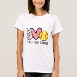 Peace Love Softll Mom Cute Pastel Women Teen Littl T-Shirt