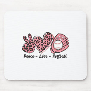 Peace Love Softll Mom I Love Softll For Women Mouse Pad