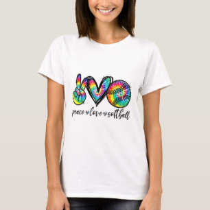Peace Love Softll Tie Dye Funny Softll Lovers T-Shirt