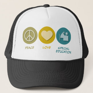 Peace Love Special Education Trucker Hat