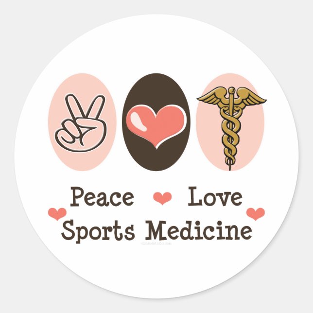 Peace Love Sports Medicine Stickers (Front)
