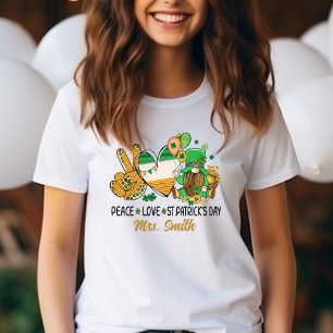✌️Peace, Love, St. Patrick's Day! Personalised Tee