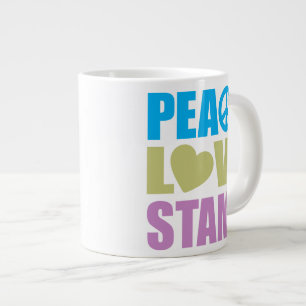 Peace Love Stamp Large Coffee Mug