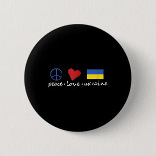 Peace Love Stand With Ukraine Support Stop War  6 Cm Round Badge