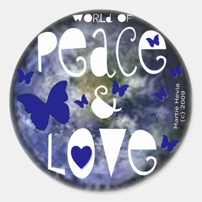Peace & Love - Sticker (Front)