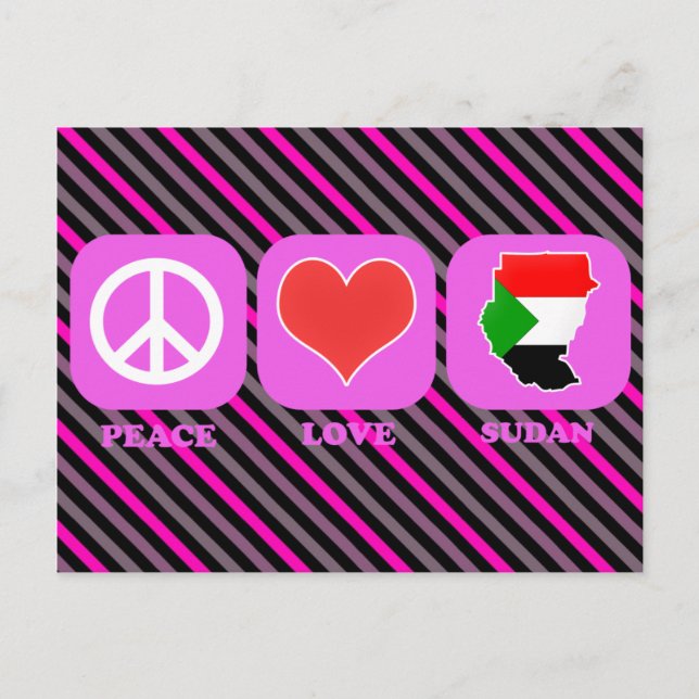 Peace Love Sudan Postcard (Front)
