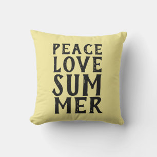 PEACE LOVE SUMMER lettering Cushion