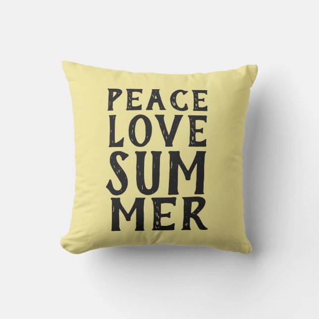 PEACE LOVE SUMMER lettering | Cushion (Front)