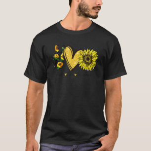Peace Love Sunshine Sunflower Hippie Sunflower T-Shirt