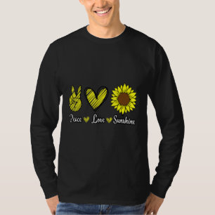 Peace Love Sunshine Sunflower Hippie Sunflower T-Shirt