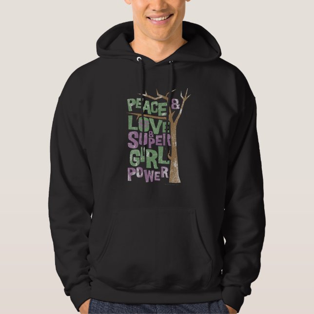 Peace Love & Supergirl Power Hoodie (Front)