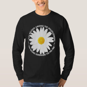 Peace Love Symbol And Wildflower Belong You Free T-Shirt