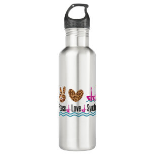 Peace Love Synchro Synchronised Swimming Artistic 710 Ml Water Bottle